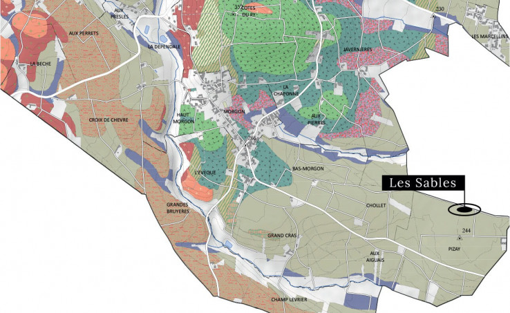 Les Sables commune de Villié-Morgon et Le Bourg commune de Lantignié