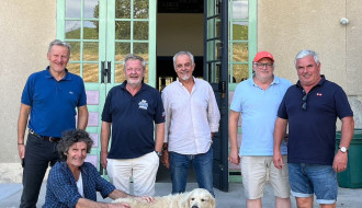 Visite de grands noms du vin au Domaine